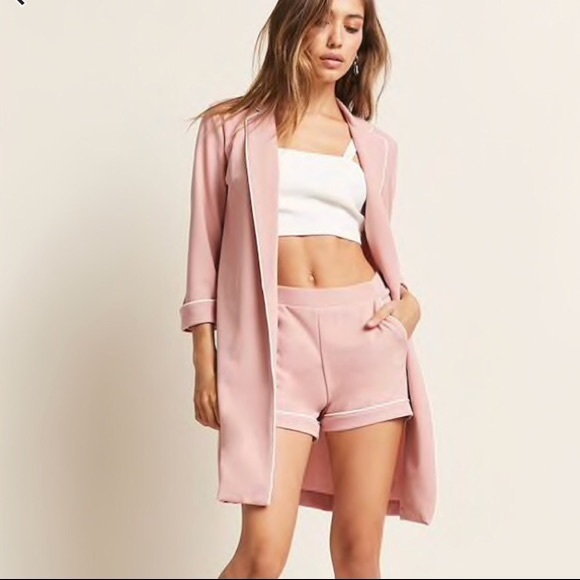 long blazer with shorts